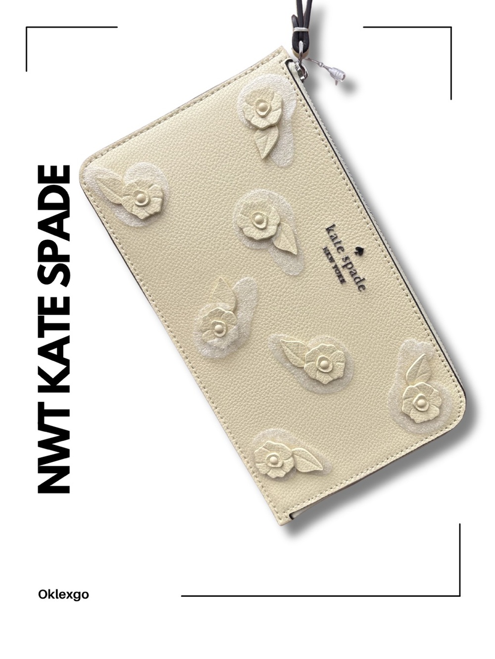 Kate Spade Lemon Fondant Floral Zip Wristlet